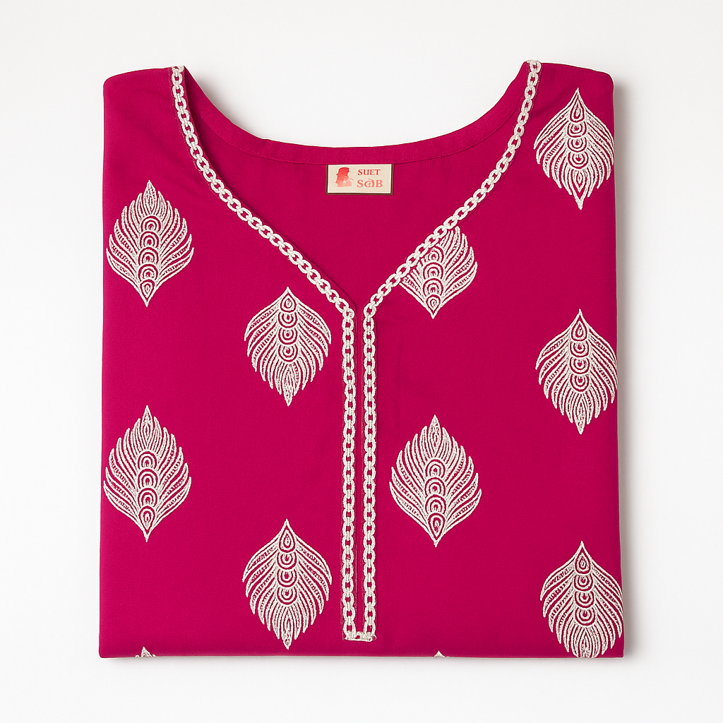 ✨ Pink Printed Long Kurti ✨