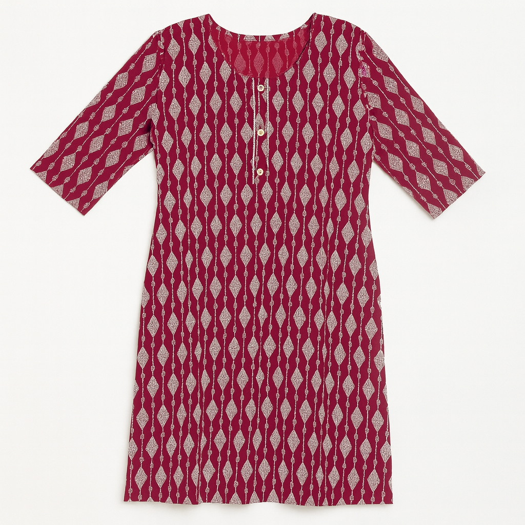 ✨ Maroon Printed Kurti ✨